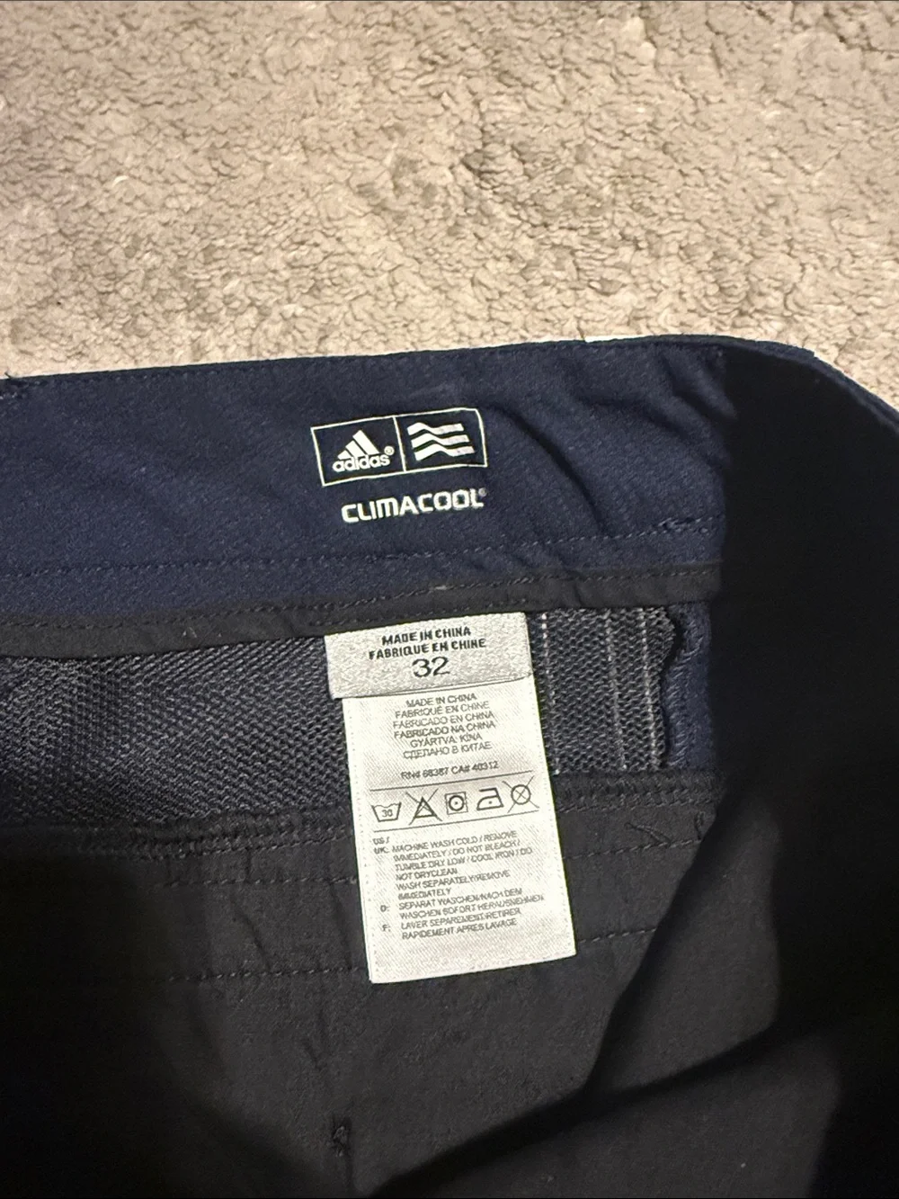 adidas Men's Navy Flat Front Golf Shorts